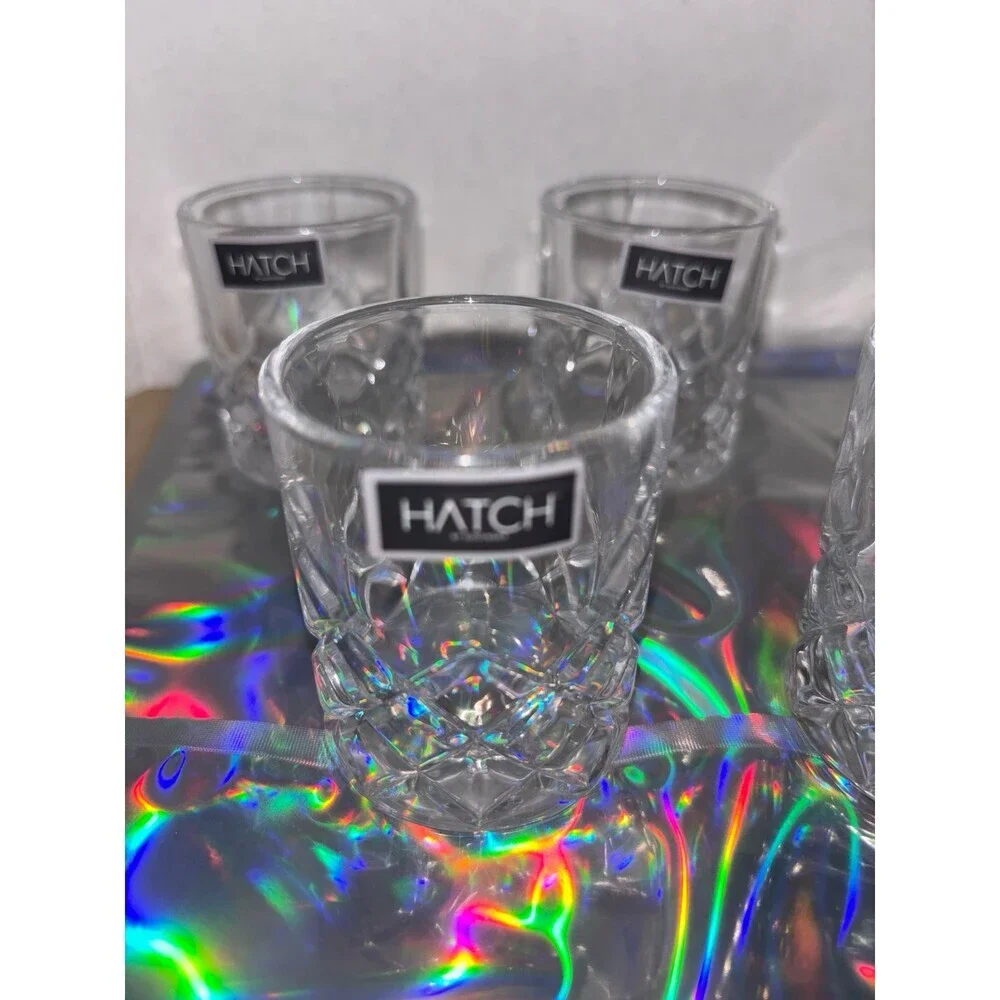 New Hatch Crystal shot glasses set of 5 2.5oz  Shannon by Godinger